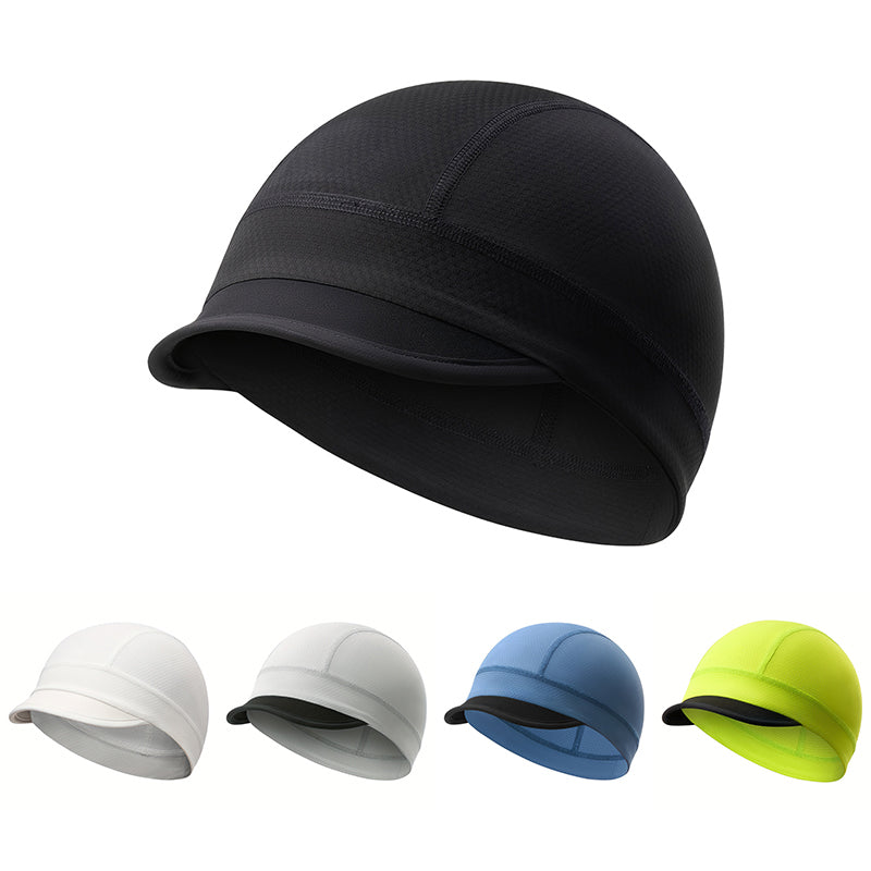 Quick-Dry Breathable Helmet Liner Sun Visor Skull Cycling Cap