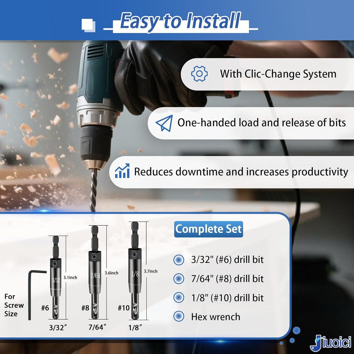 🔥2026 Upgraded Self Centering Drill Bit Set
