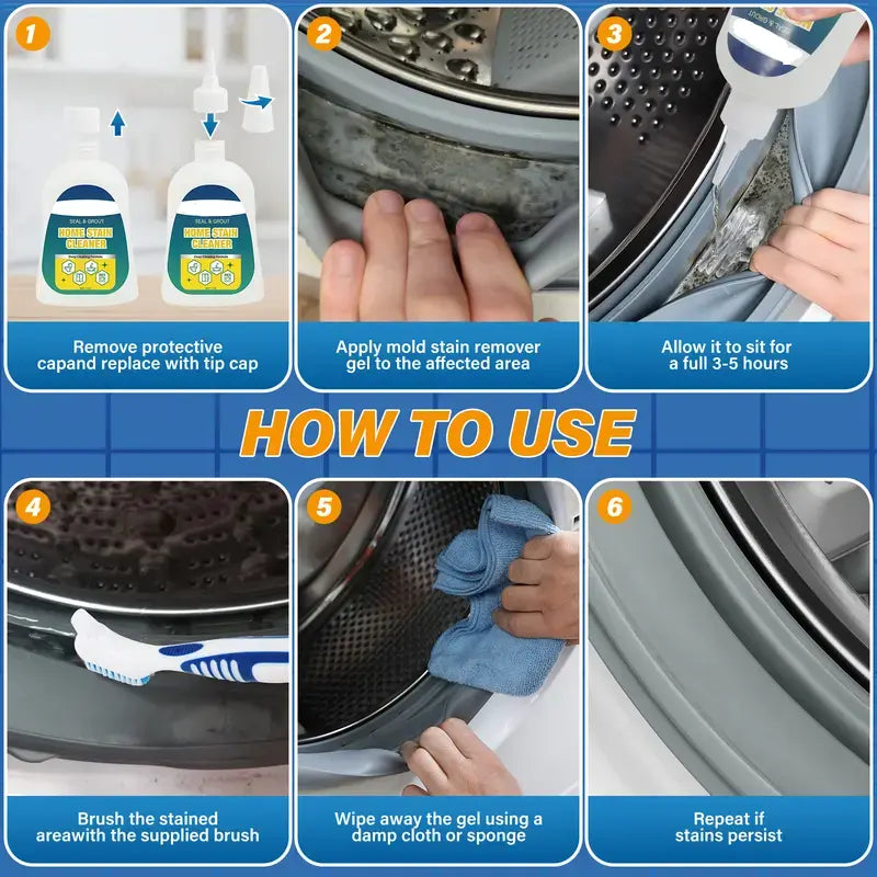 💥 Heavy Duty Mold Remover Gel with Scrub Brush