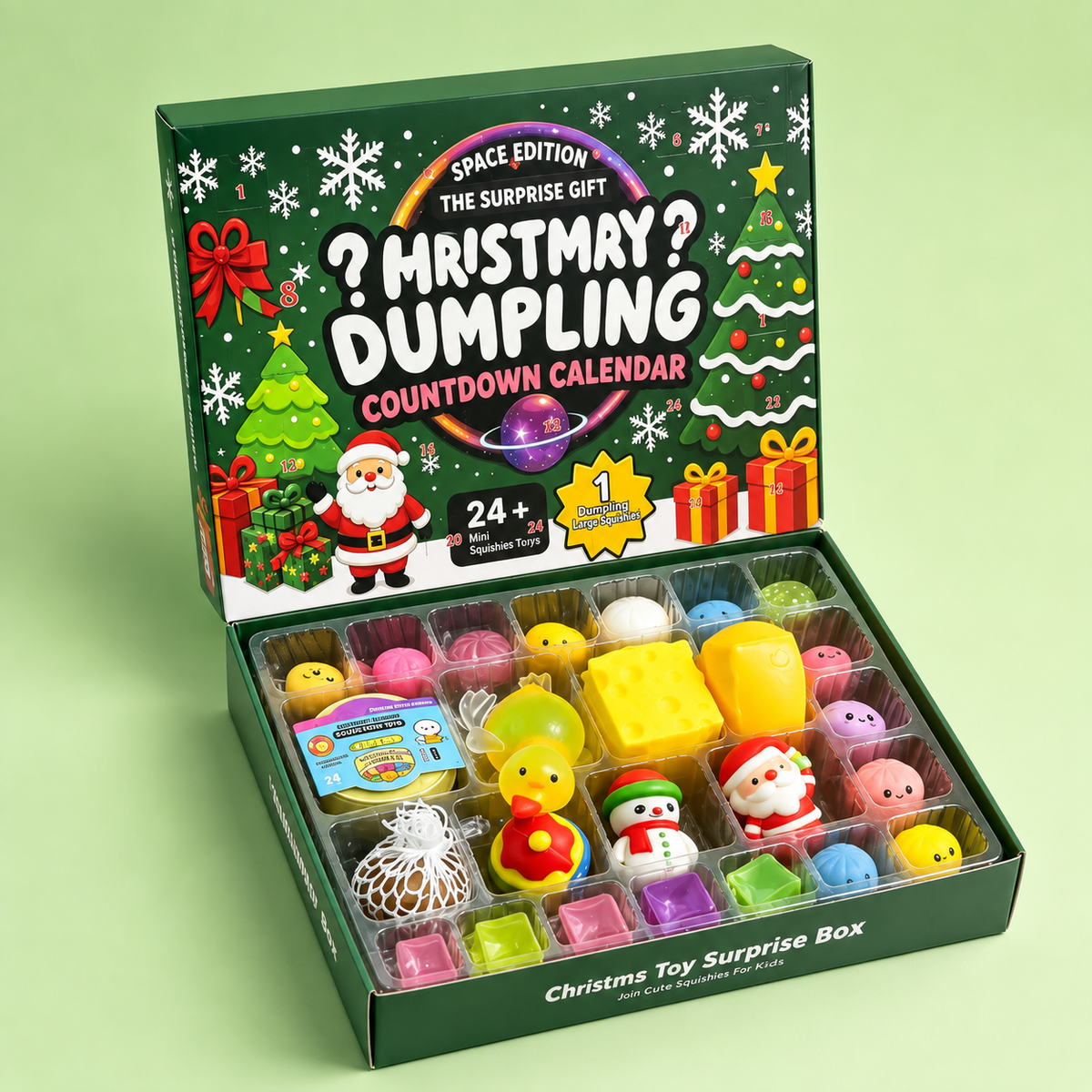 🎁 24 Days Holiday Squishy Advent Calendar – Halloween & Christmas Countdown Toys ✨