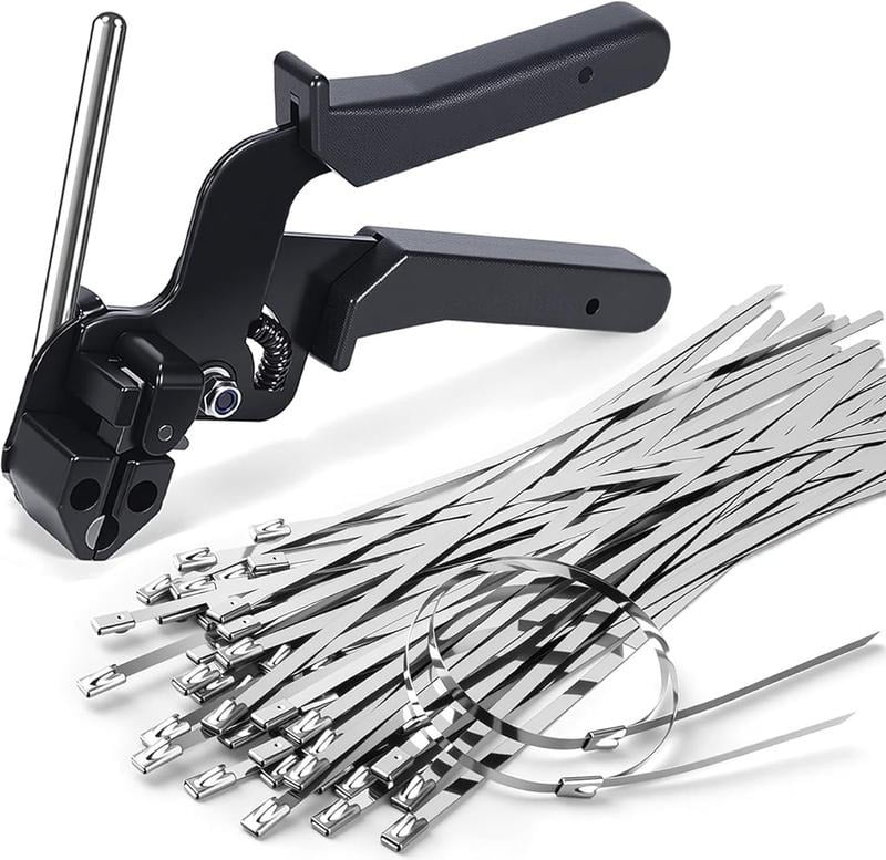 🛠️304 Stainless Steel Zip Tie Set – 4X strength, weatherproof.