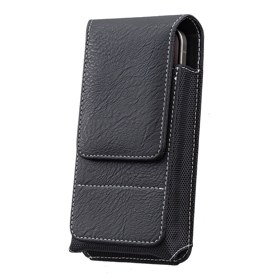 Men’s Waist Phone Pouch with Magnetic Closure, Card Slot & Metal Belt Clip