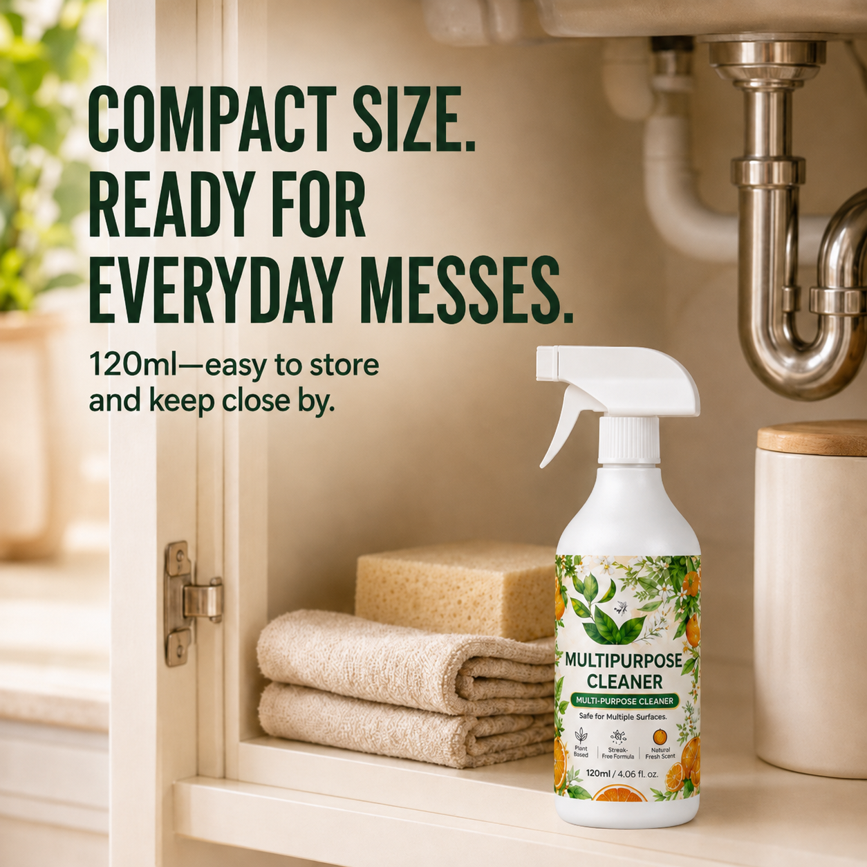 🍊 Heavy-Duty Kitchen Degreaser Spray – Less Scrubbing, Easier Cleanup