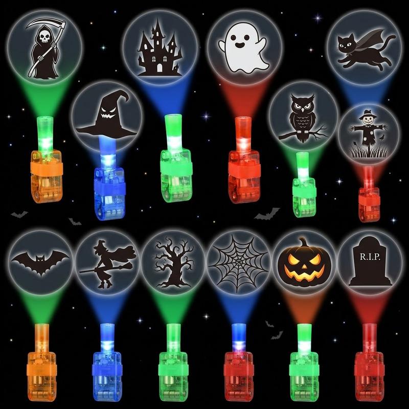 ✨36-Pack Halloween LED Projection Finger Lights – Trick-or-Treat & Goody Bag Fillers