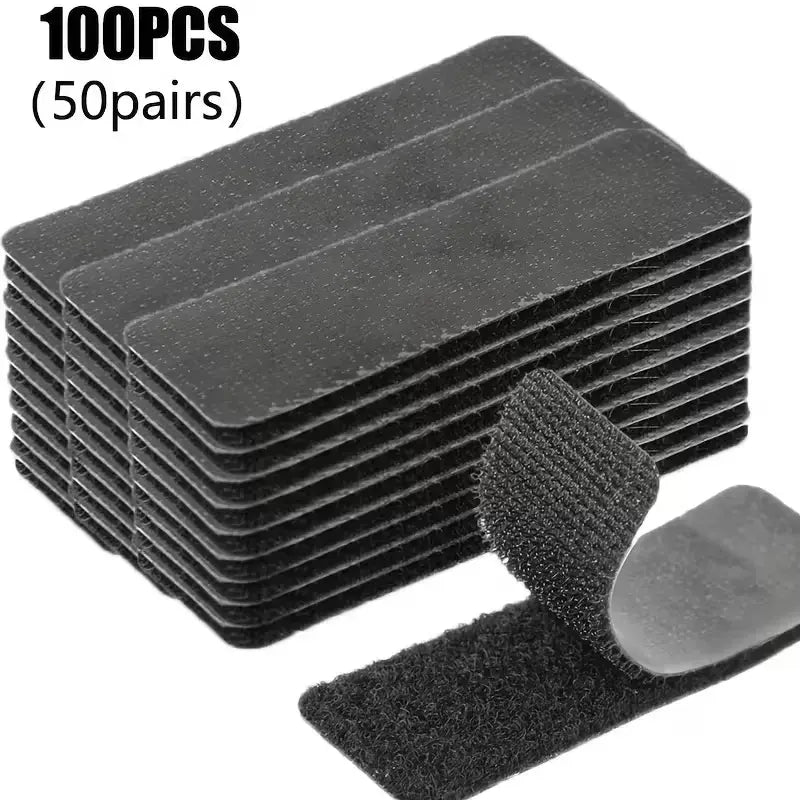 Heavy Duty Water-Resistant Reusable Self-Adhesive Double-Sided Hook-and-Loop Strips