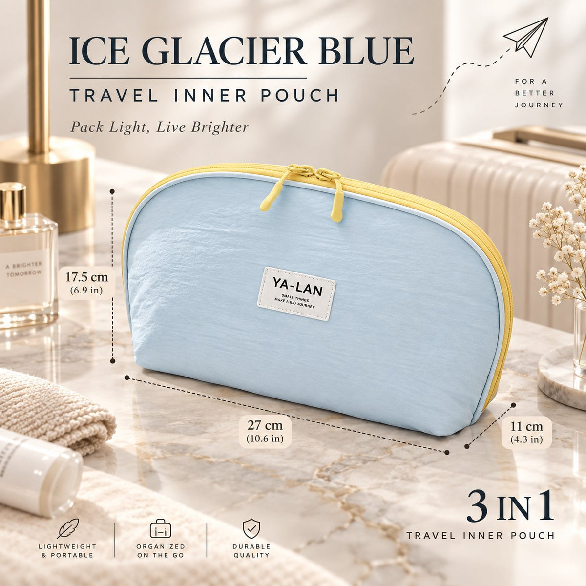 👝 Portable 3-in-1 Travel Underwear and Bra Organizer Bag