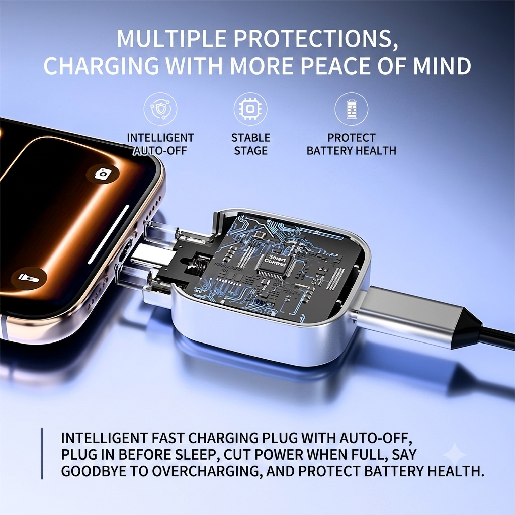 140W Type-C Physical-Disconnect Battery Power Bank,Smart Auto-Stop