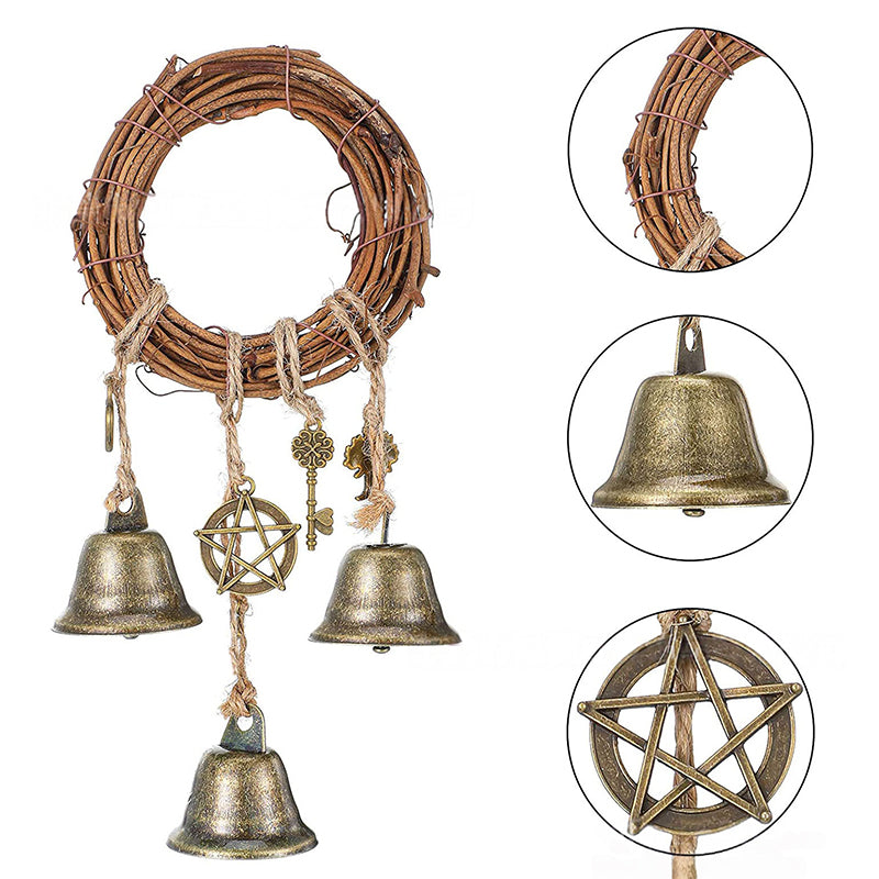 Bohemian Decorative Wind Chime with Rattan Circle