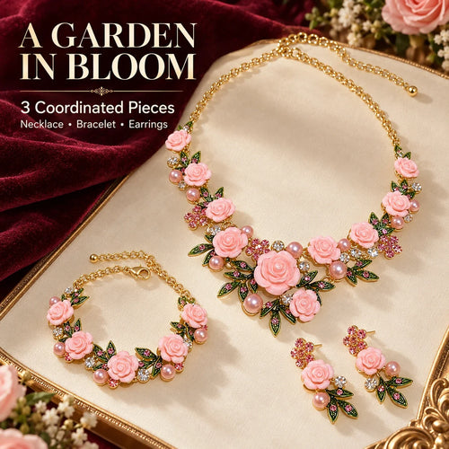 Vintage Rose Garden Pearl & Crystal Jewelry Collection