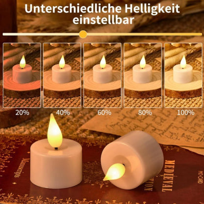 No‑Flame Rechargeable LED Candles, Warm Ambient Home Decoration