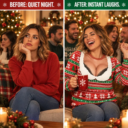 Humorous 3D-Illusion Ugly Christmas Sweatshirt
