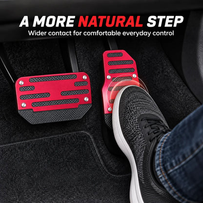 Car Pedal Covers, Aluminum Alloy Sets for Automatic & Manual Vehicles