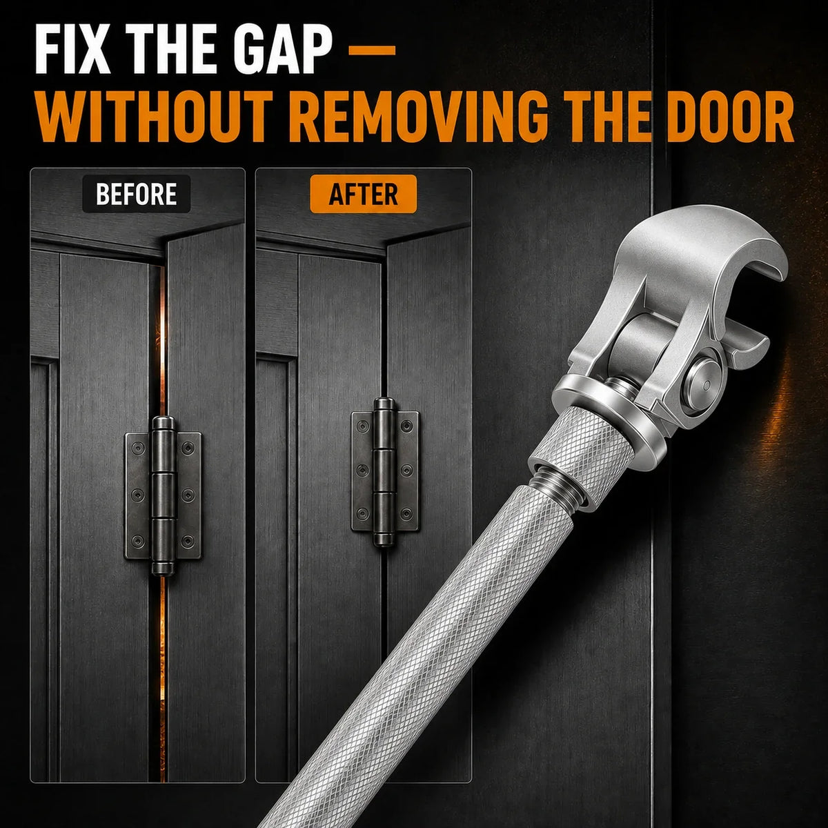 Adjustable Door Hinge Alignment Tool – No-Removal Gap & Sagging Door Adjuster