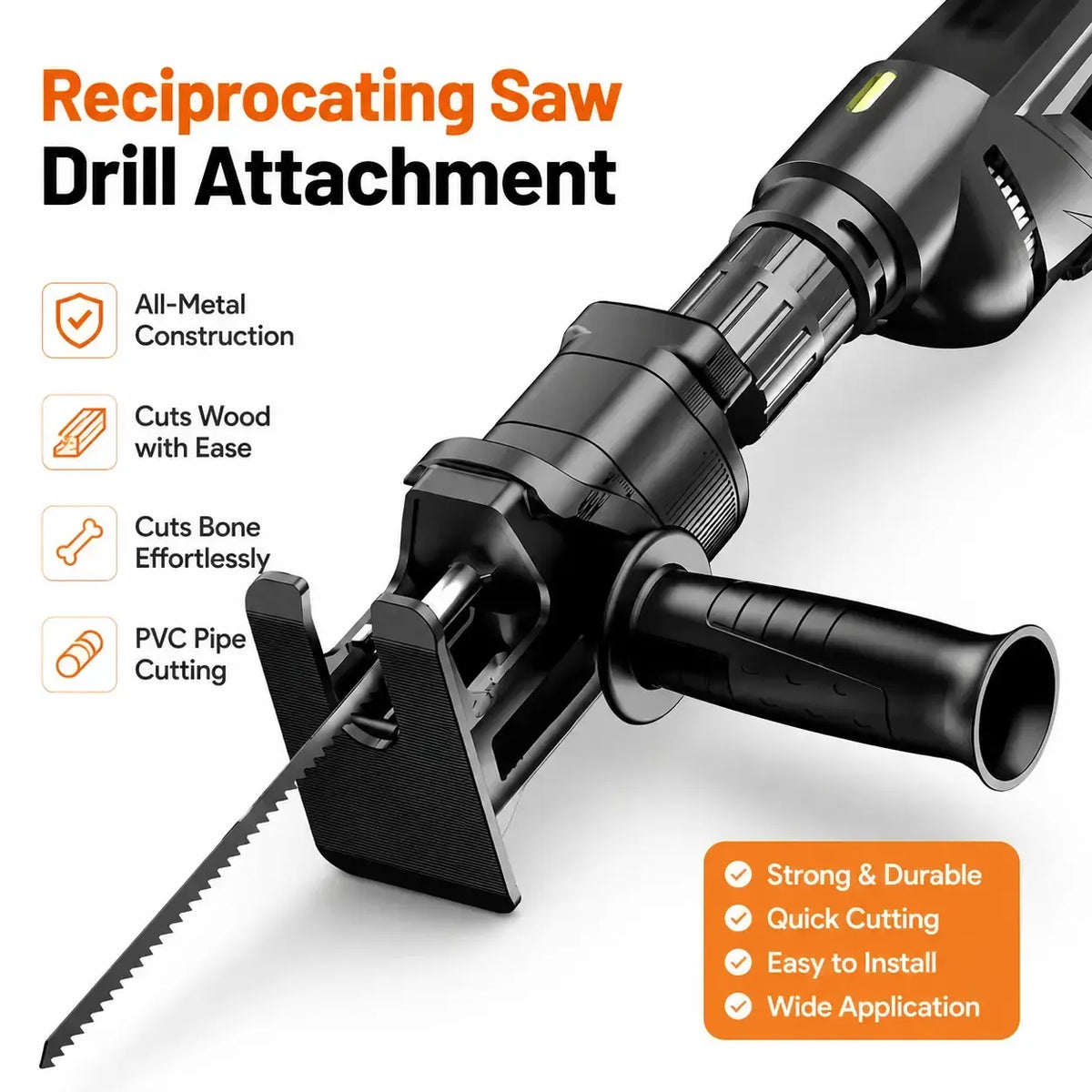 🔧1 Count Reciprocating Saw Attachment for Drill