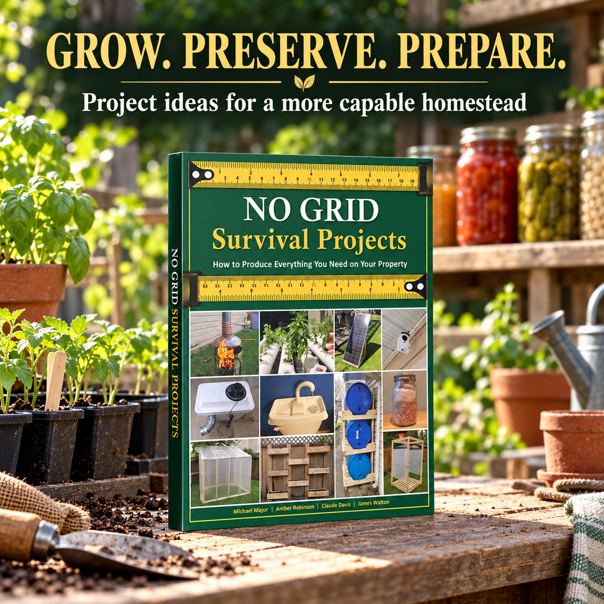 Book with garden and food preservation context