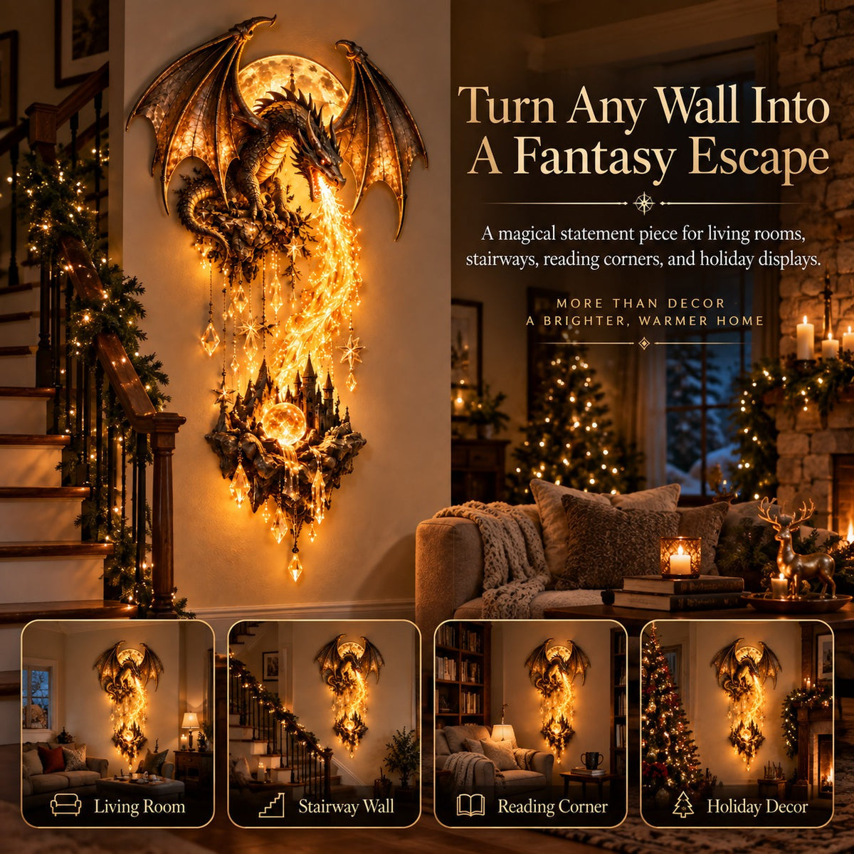 🔥Last Day 49% OFF -🐉 Dragonfire Guardian™ Wall Sconce – A Legendary Flame Awakens On Your Wall 🔥