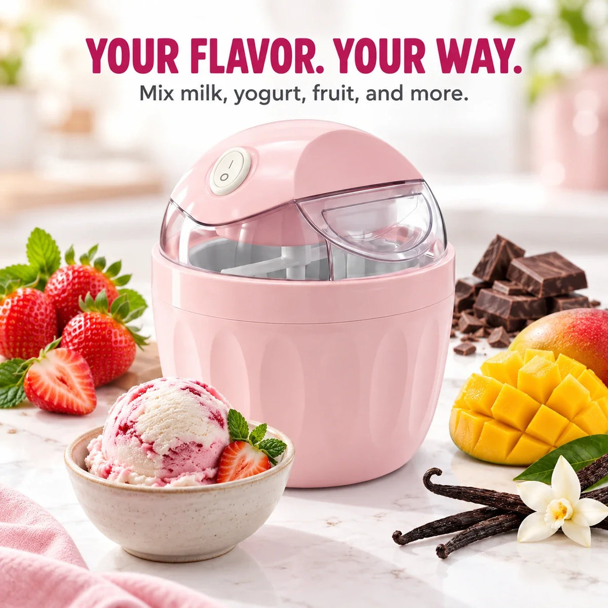 Ice Cream Maker - Turn everyday ingredients into rich, creamy homemade ice cream