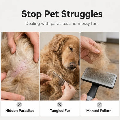 ⏰LIMITED TIME PRICE🔥Electric Pet Grooming Comb🐕Keep your furry friends away from mites, fleas and tangled fur！
