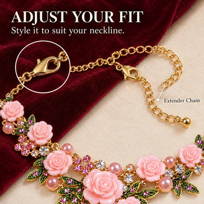 Vintage Rose Garden Pearl & Crystal Jewelry Collection
