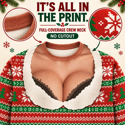 Humorous 3D-Illusion Ugly Christmas Sweatshirt