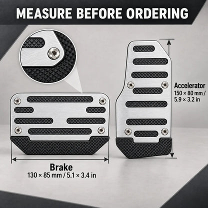 Car Pedal Covers, Aluminum Alloy Sets for Automatic & Manual Vehicles