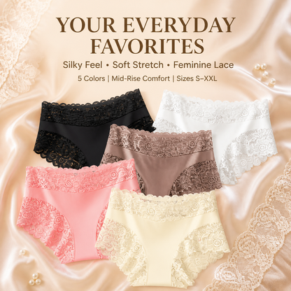 Silky Smooth & Sexy Lace Mid-Waist Panties
