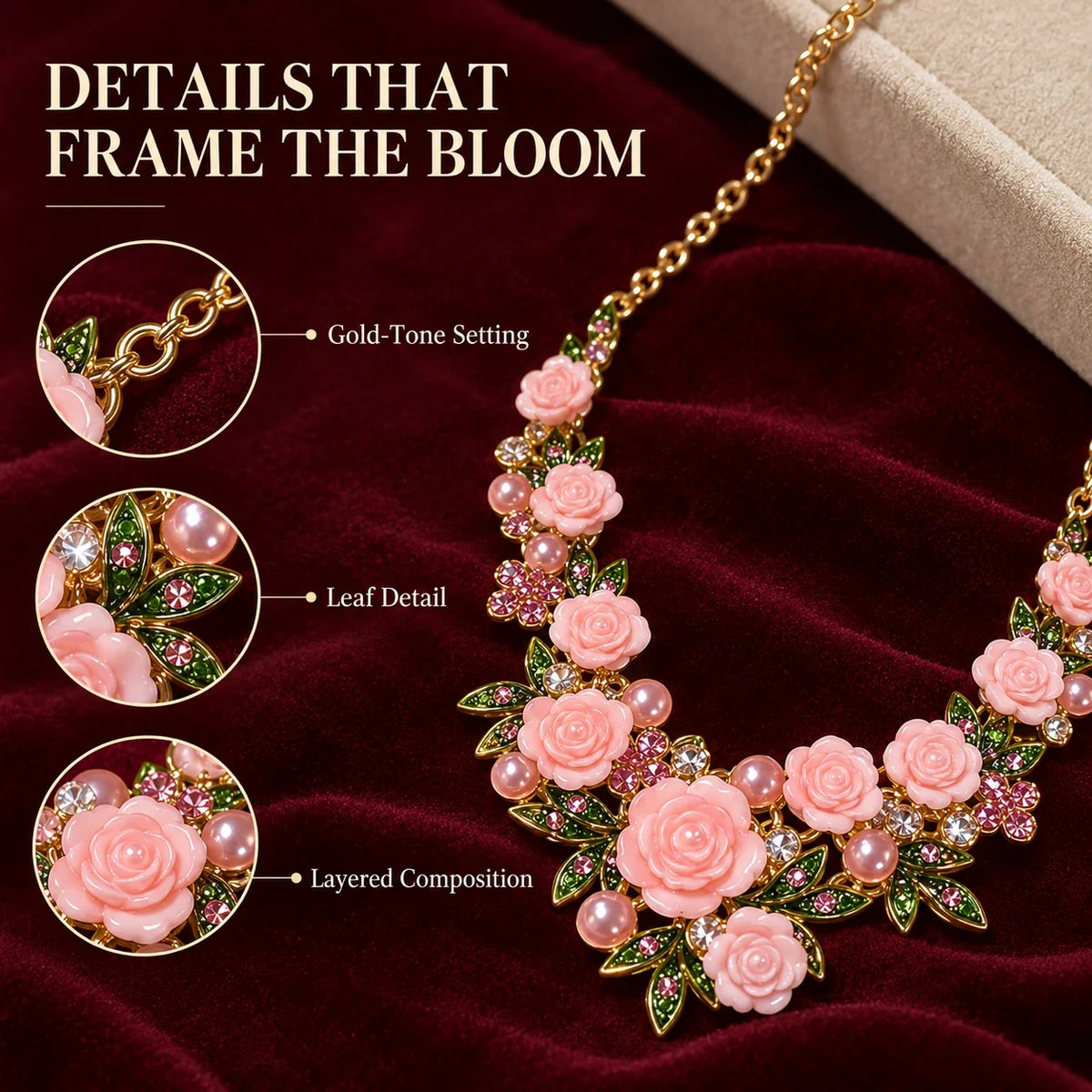 Vintage Rose Garden Pearl & Crystal Jewelry Collection