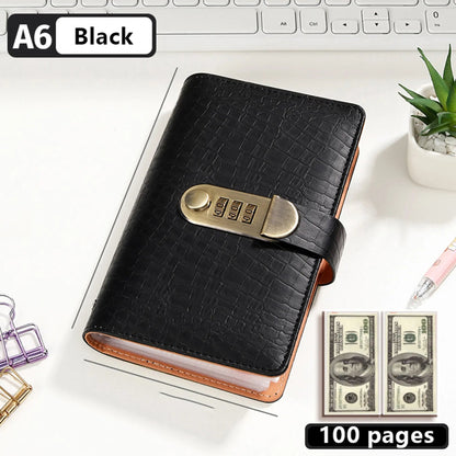 🔒 Secure Your Cash in Style! Lockable A6 Savings Notebook with 3-Digit Combination Lock 💸