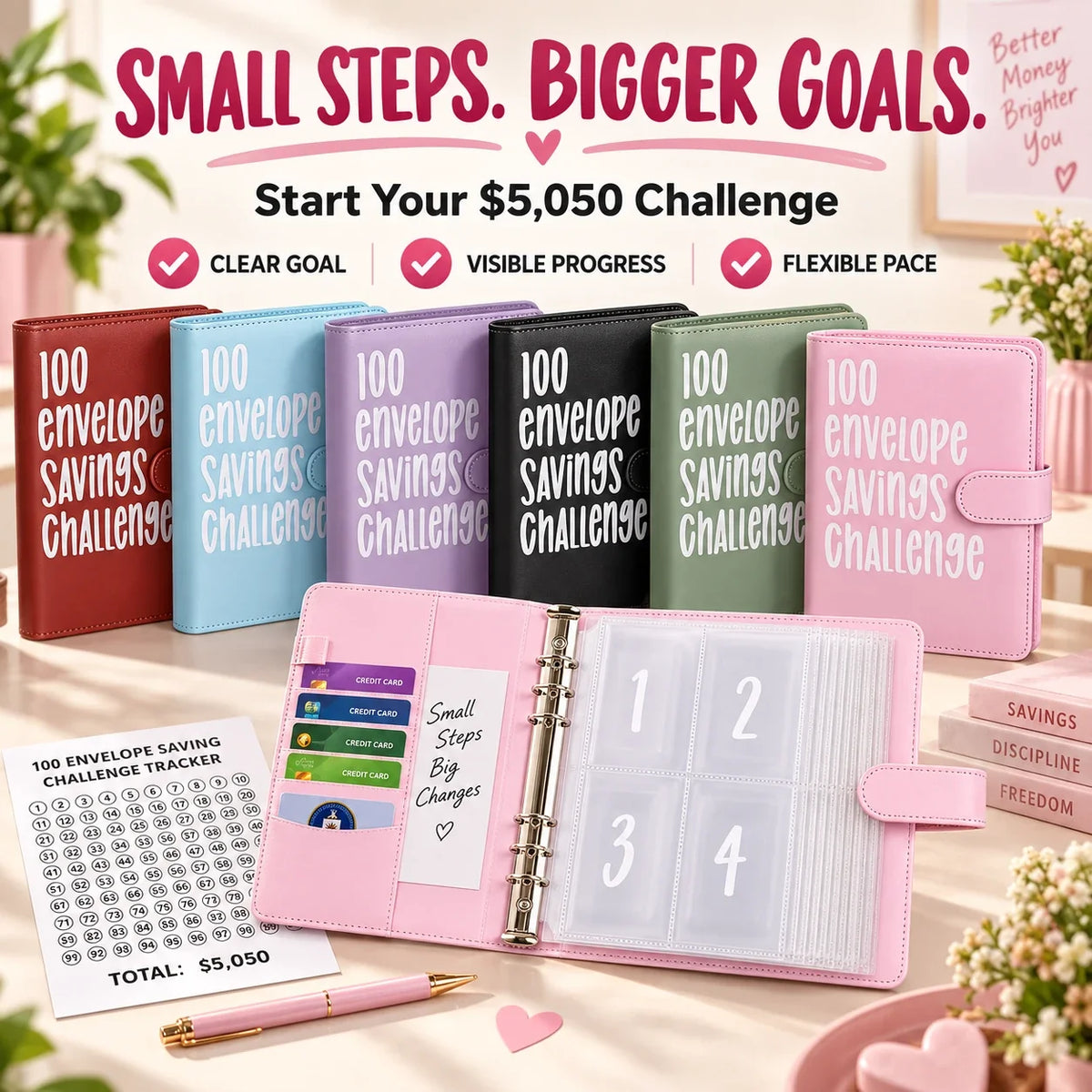 $5,050 Savings Challenge Binder