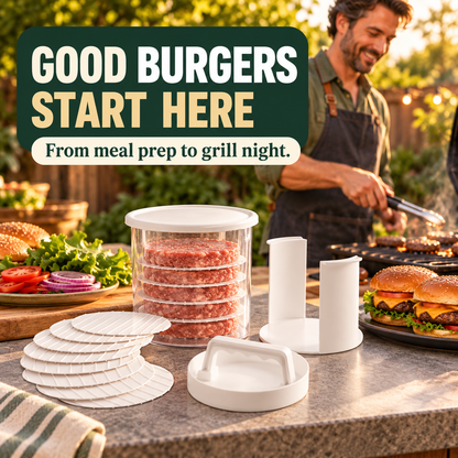 Burger prep for backyard grilling