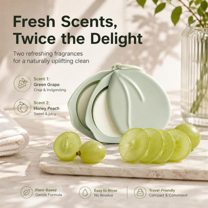 Cute Peach-Shaped Portable Soap Sheet Holder, Double-Layer Travel Soap Case ✅