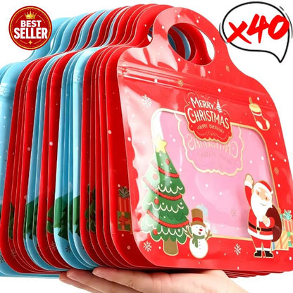 🎅LAST DAY SALE🎄Bestseller Self-Sealing Christmas Candy and Cookie Bags🍪Festive Self-Seal Treat Bags