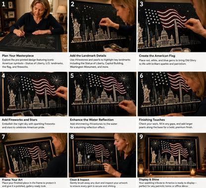 Anniversary Pearl Art Kit – Stars & Stripes Skyline Limited Edition - This product is a materials kit, not a finished product.