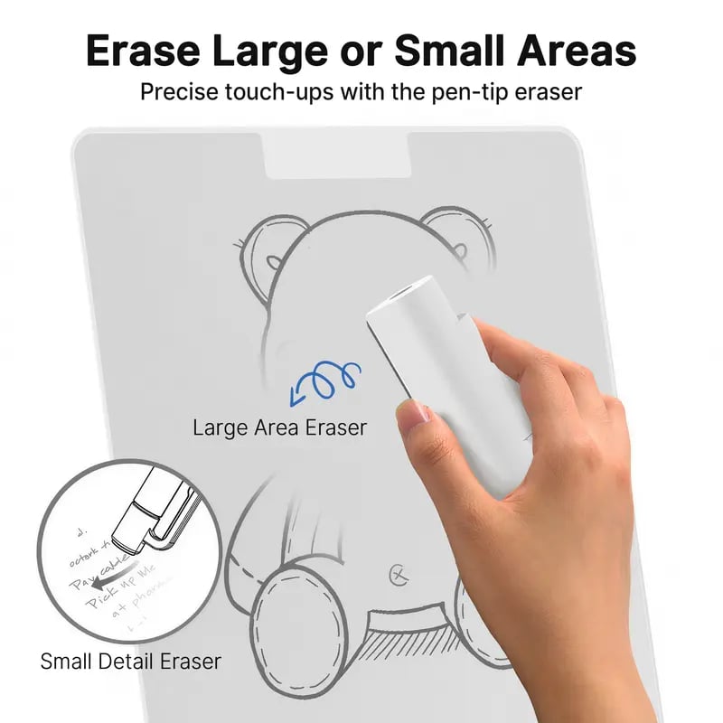 ✨ ✏️Reusable Magnetic Doodle Board | Ink-Free Paperless Writing Notepad