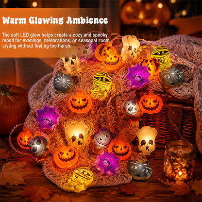 🎃 Halloween LED Pumpkin String Lights – Create A Spooky Glow For Your Home