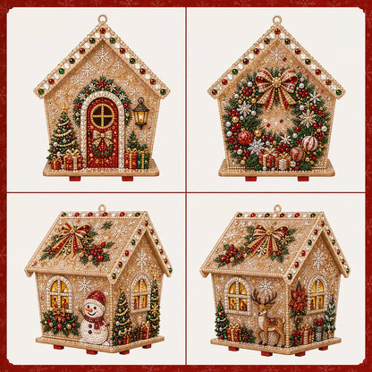 🎄 DIY 3D Jeweled Wooden Christmas Cottage Kit ✈️ Buy 2+ Get Free Shipping