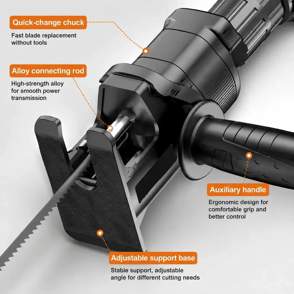 🔧1 Count Reciprocating Saw Attachment for Drill