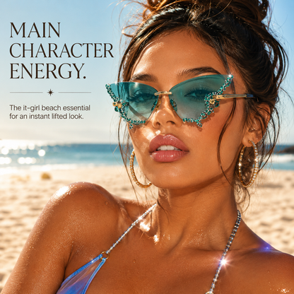GlowButterfly™ Rimless Rhinestone Sunglasses