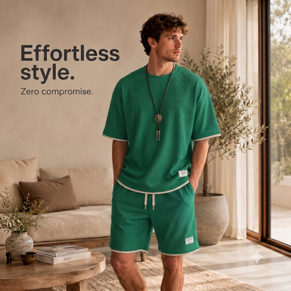 Premium Waffle Knit Lounge Set