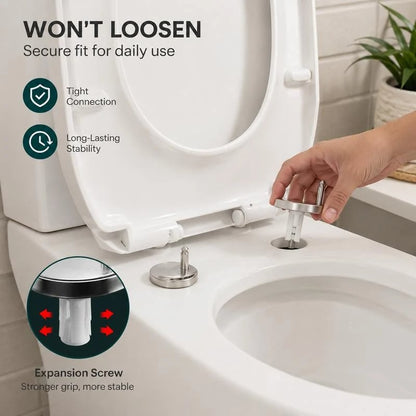 🔥HOT SALE🔥2 Counts, Universal Toilet Seat Expansion Screw Bolts, Thickened Stainless Steel🔩