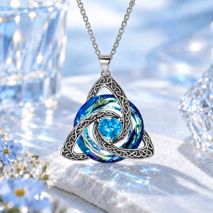 12-Month Birthstone Celtic Knot Necklace 💖