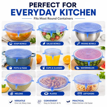 🔥Adpartner Silicone Lids for Food Storage (6-Pack)