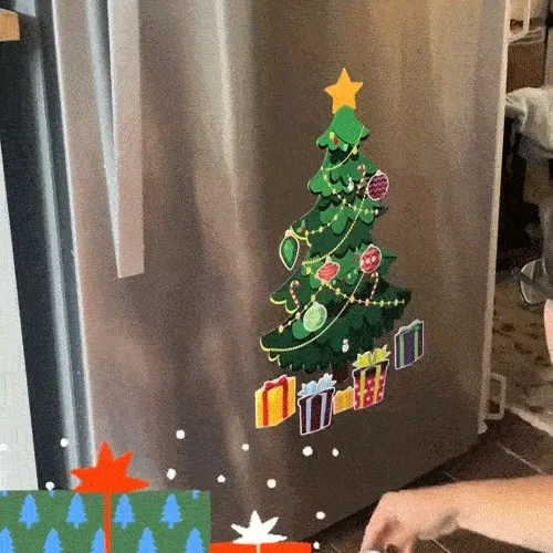 Christmas Refrigerator Magnets,DIY Fridge Santa Reindeer Snowman