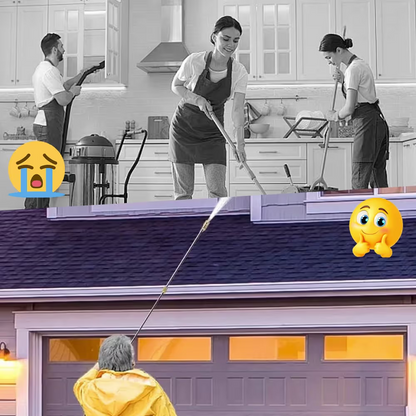 🧹Stainless Steel Power Washer Wand, Angled Extension Lance for Roof Gutter Car Cleaning 💦