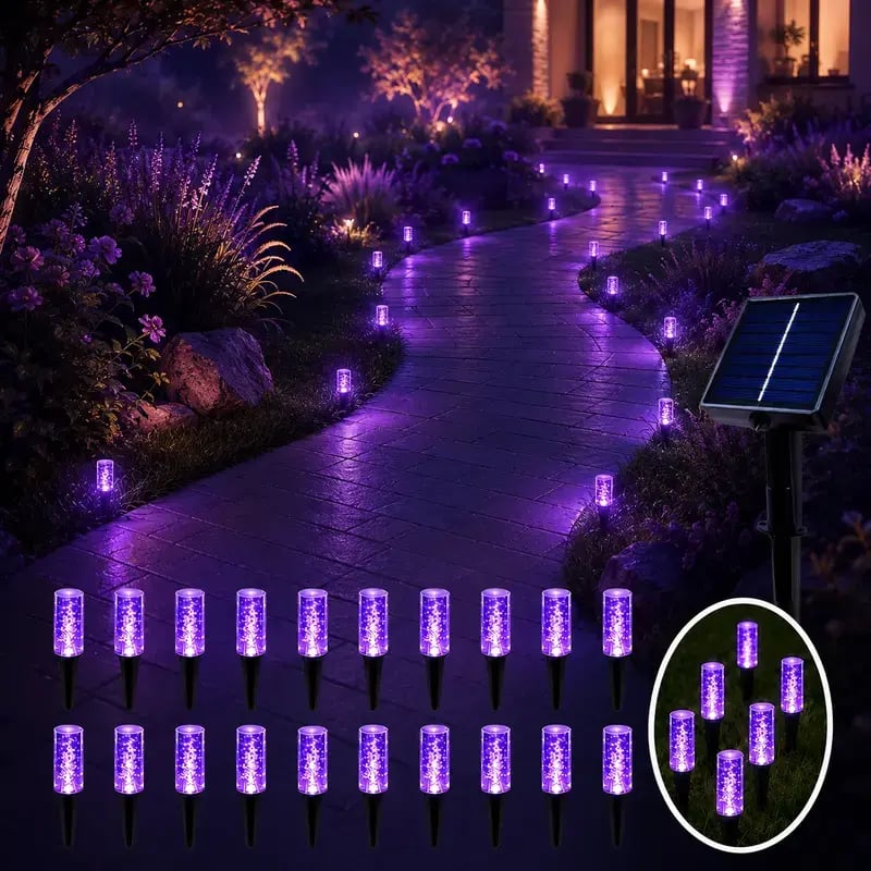 Set of 20 LED Solar Garden Stake Lights