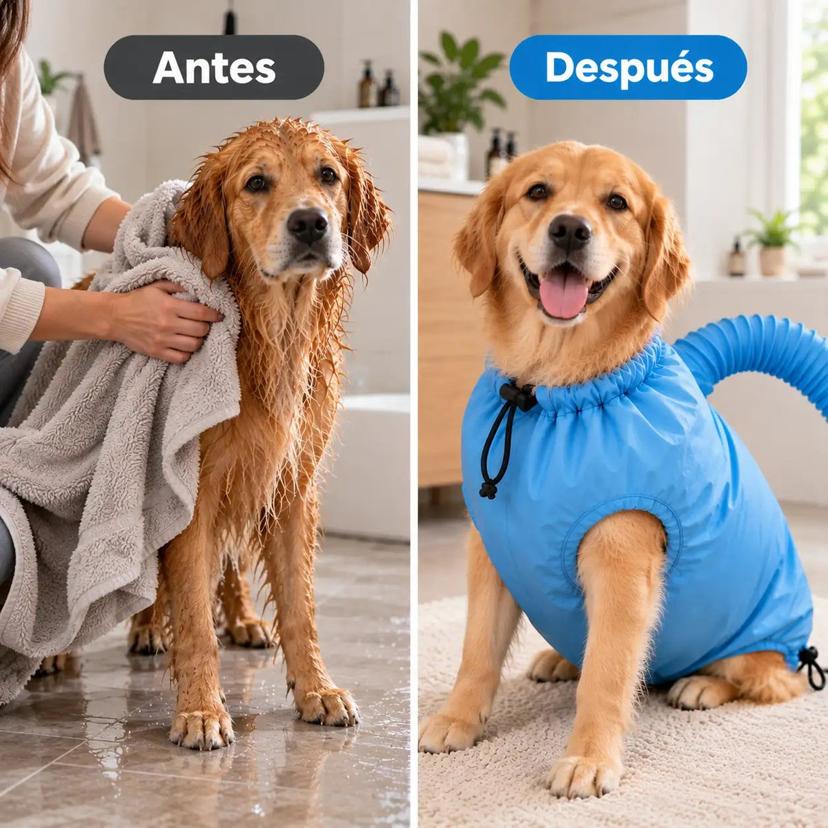 🐶 Quick-Drying Pet Drying Bag – Connects to Any Hair Dryer for a Faster, Cleaner & More Comfortable Drying Routine