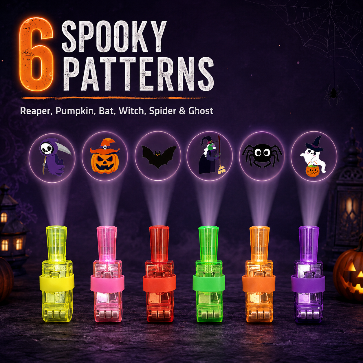 Halloween Finger Projector Lights 36 Pcs