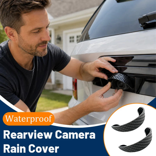 🌧️ Car Backup Camera Rain Shield – 4PCS Soft PVC Camera Visor 🚗