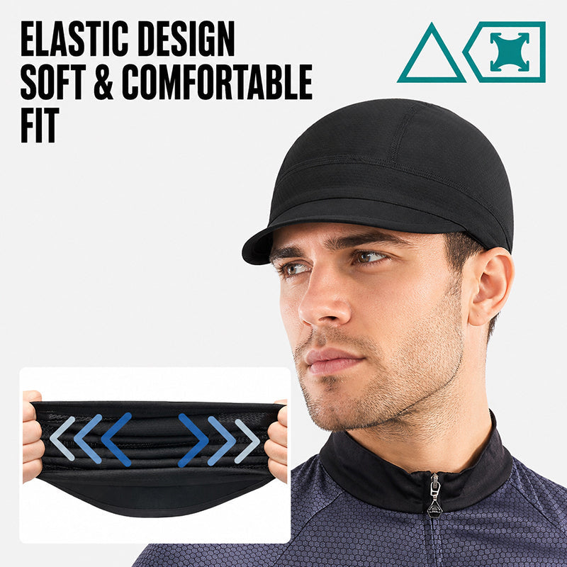 Quick-Dry Breathable Helmet Liner Sun Visor Skull Cycling Cap