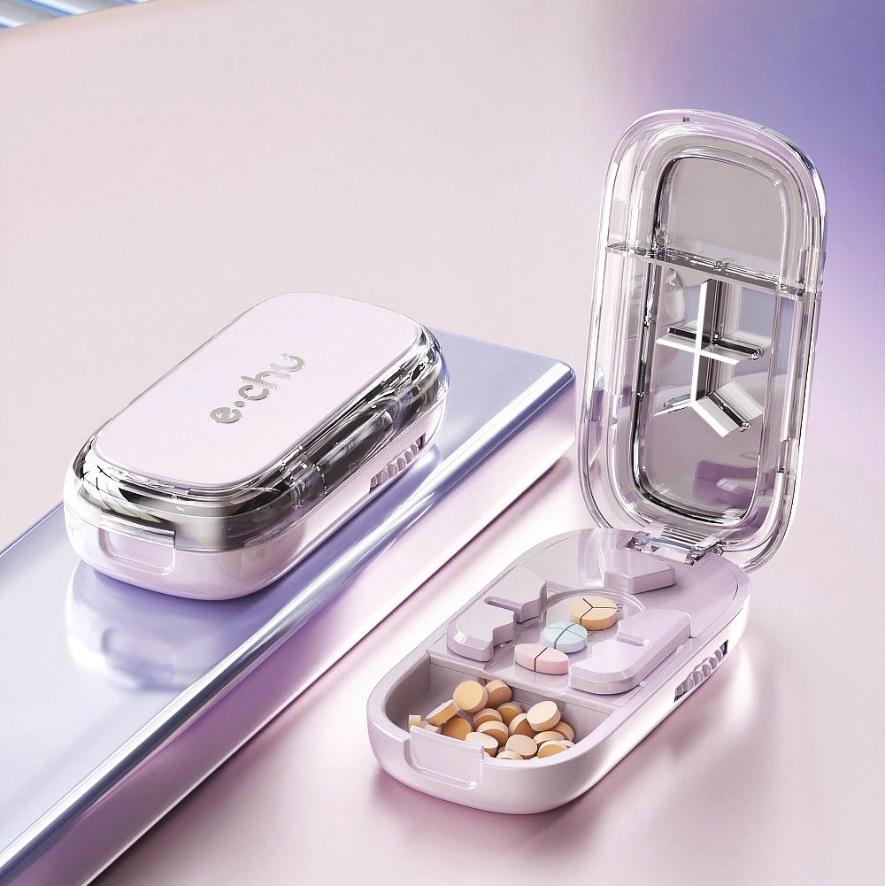 💊Portable Pill Cutter/Splitter & Storage Case (Cuts into 1/2, 1/3, or 1/4 portions)